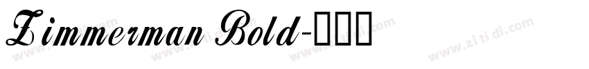 Zimmerman Bold字体转换